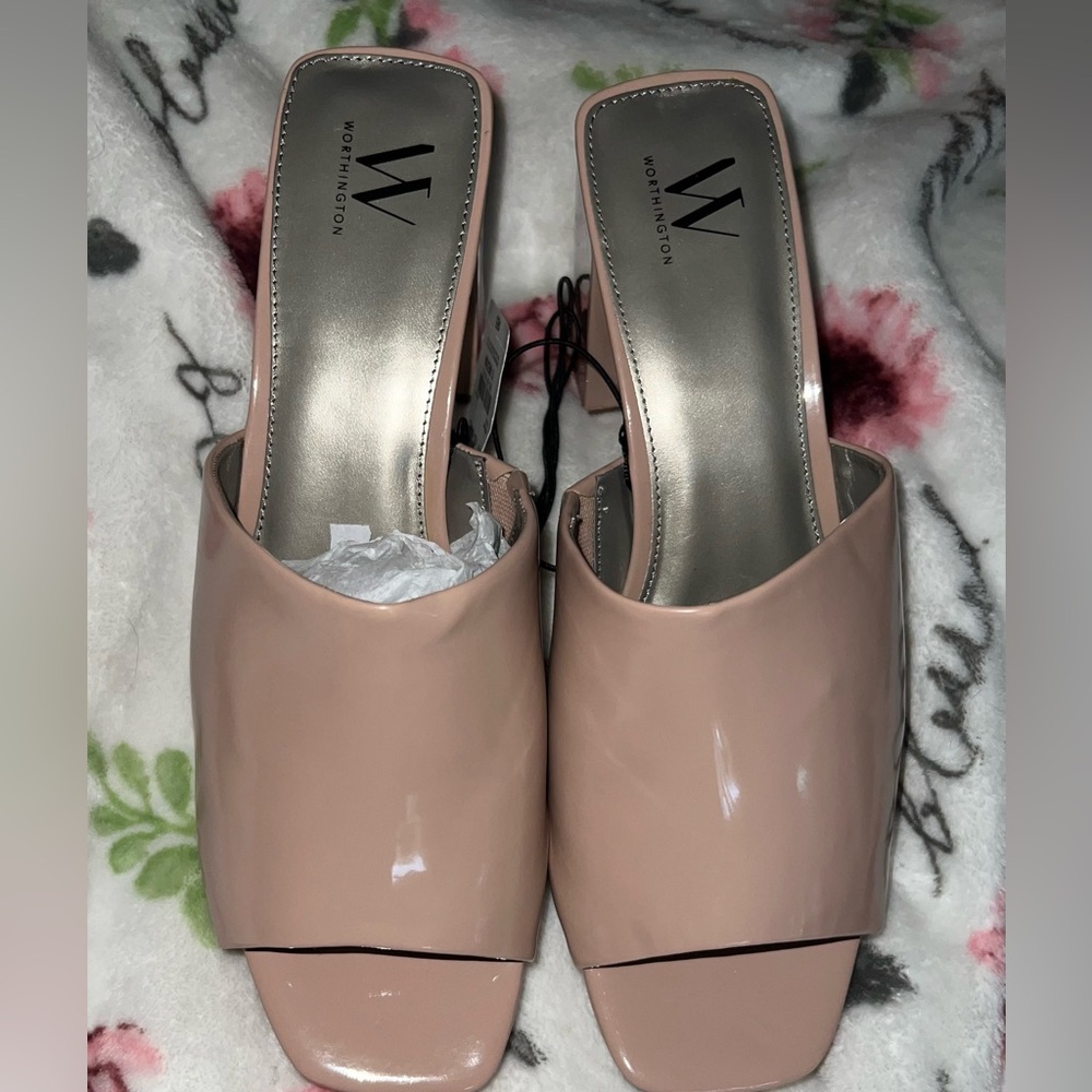 Worthington Lapaz Block Heel Sandals in Nougat Size Women’s 11